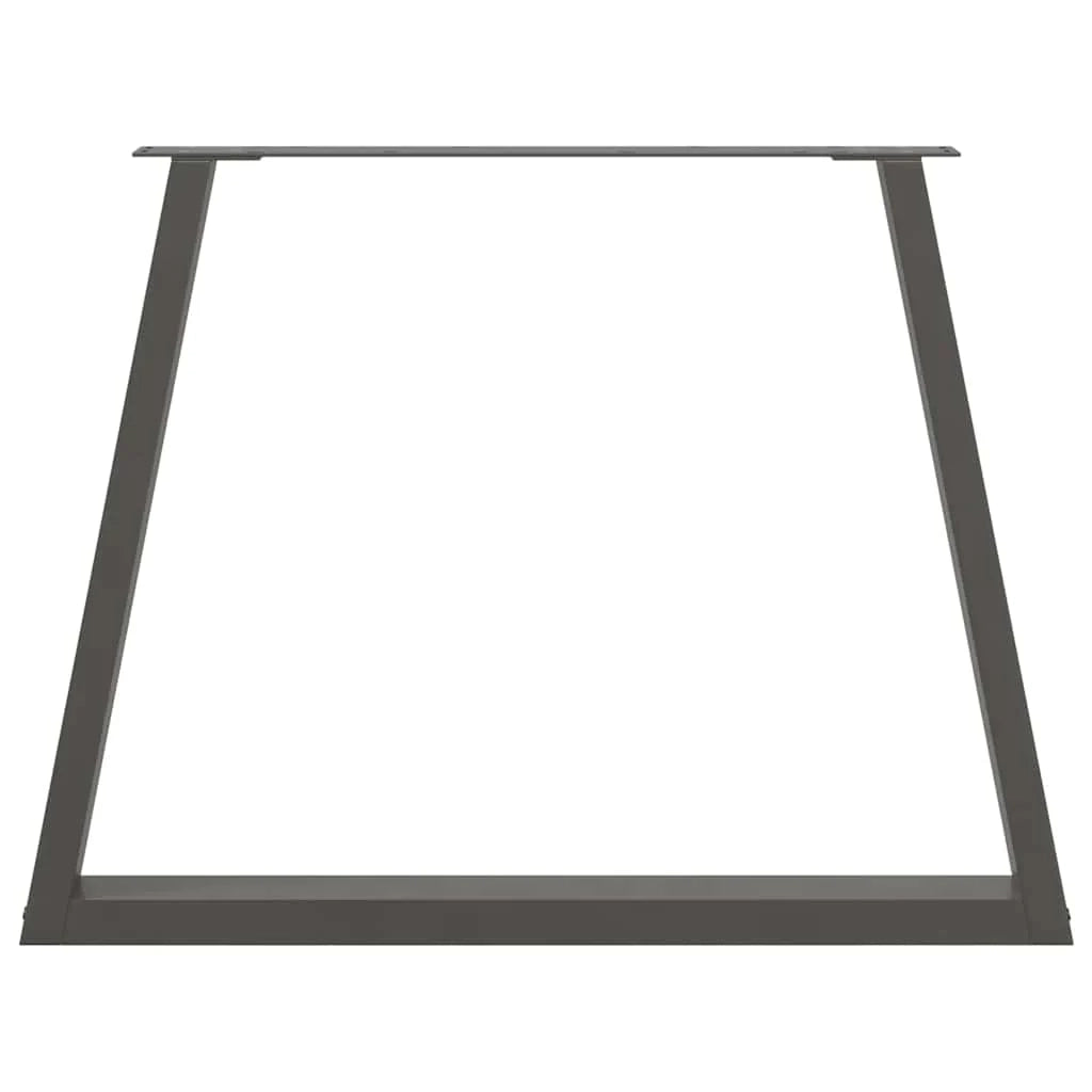 Set di 2 gambe per tavolo da pranzo regolabili dal design moderno a forma di V 90 x 72 cm acciaio antracite 02_0056867