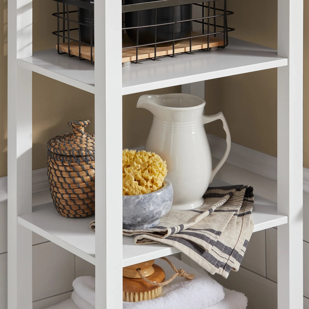 Mobile Alto Colonna Bagno Salvasapzio Mobile Bagno Mobiletto Cucina Armadio Bagno BZR43-W