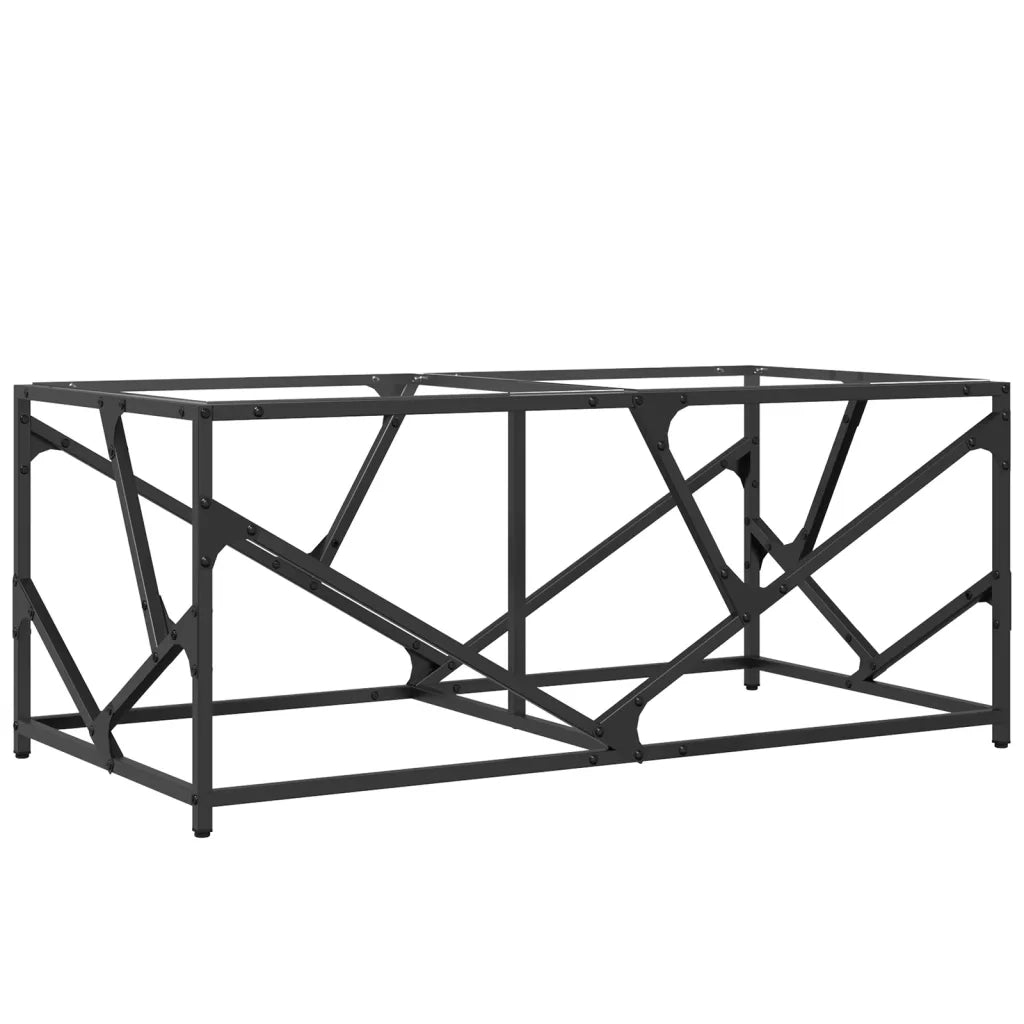 Tavolini con Piano Vetro Trasparente 2 pz 98,5x50x41cm Acciaio