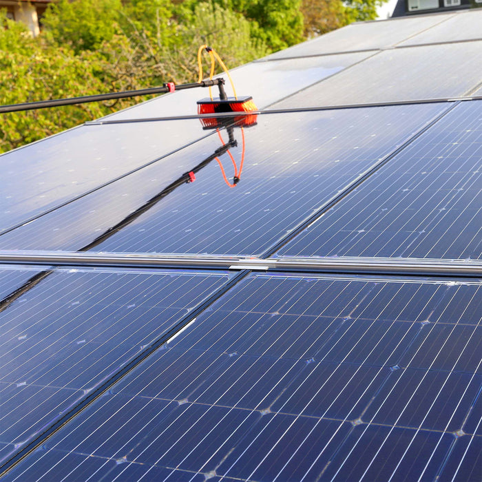 Spazzola telescopica per lavaggio 7 m con erogazione d'acqua Pulizia finestre e pannelli solari