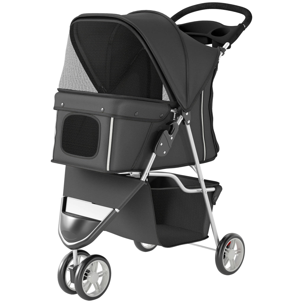 Cestino per Cani Pieghevole ¨C zephmum ¨C Grigio Carbone 77x44x102 cm