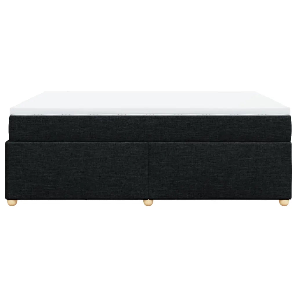 Giroletto a Molle con Materasso Nero 140x190 cm in Tessuto 3285375