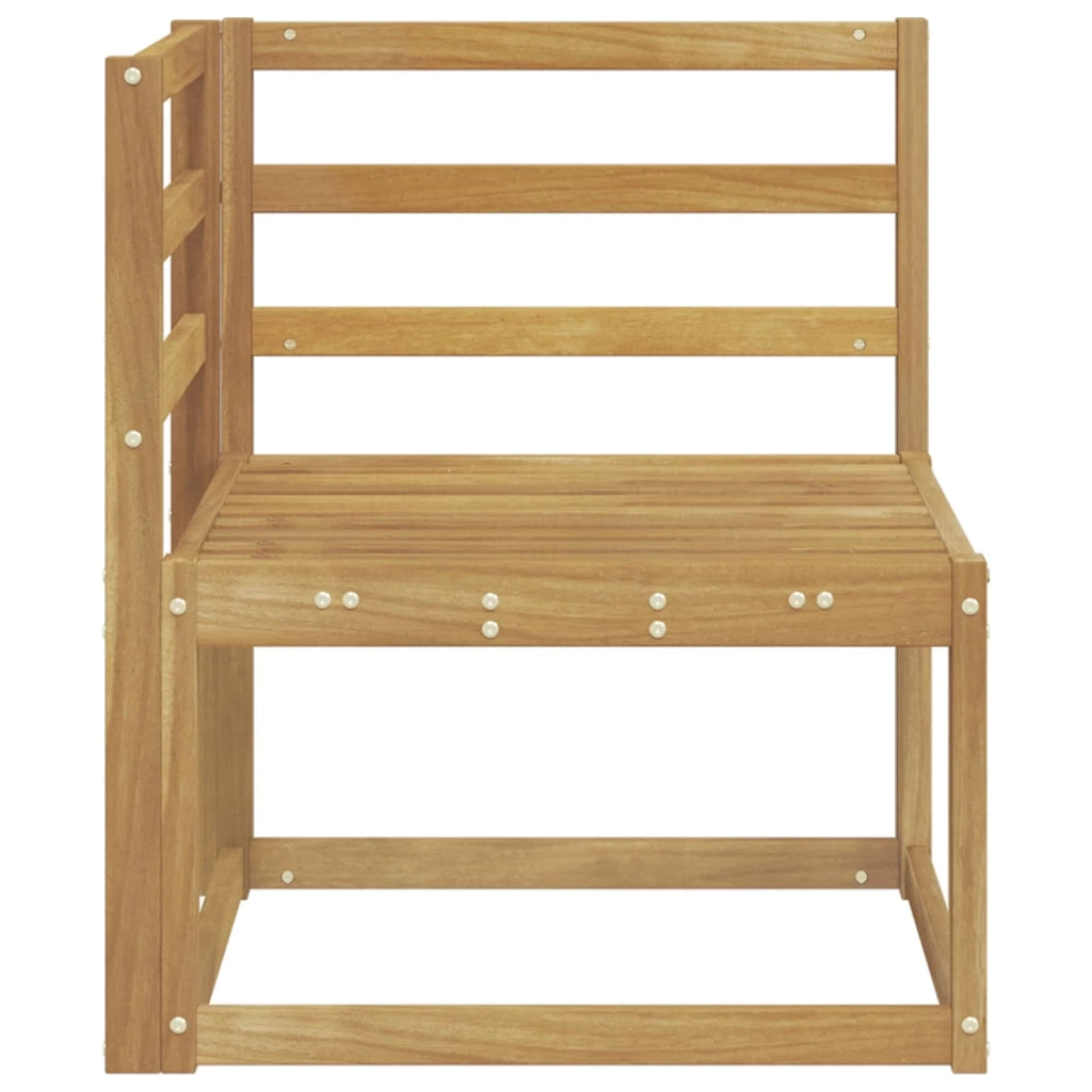 Divano Angolare da Esterno Legno di Acacia Massello Bianco 901467
