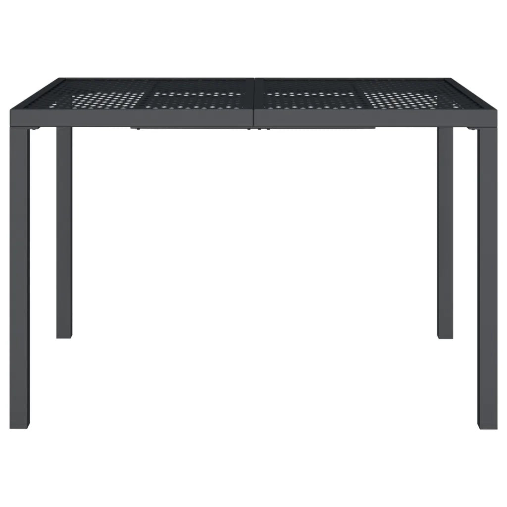 Tavolo da Giardino Antracite 110x80x72 cm Acciaio 362745