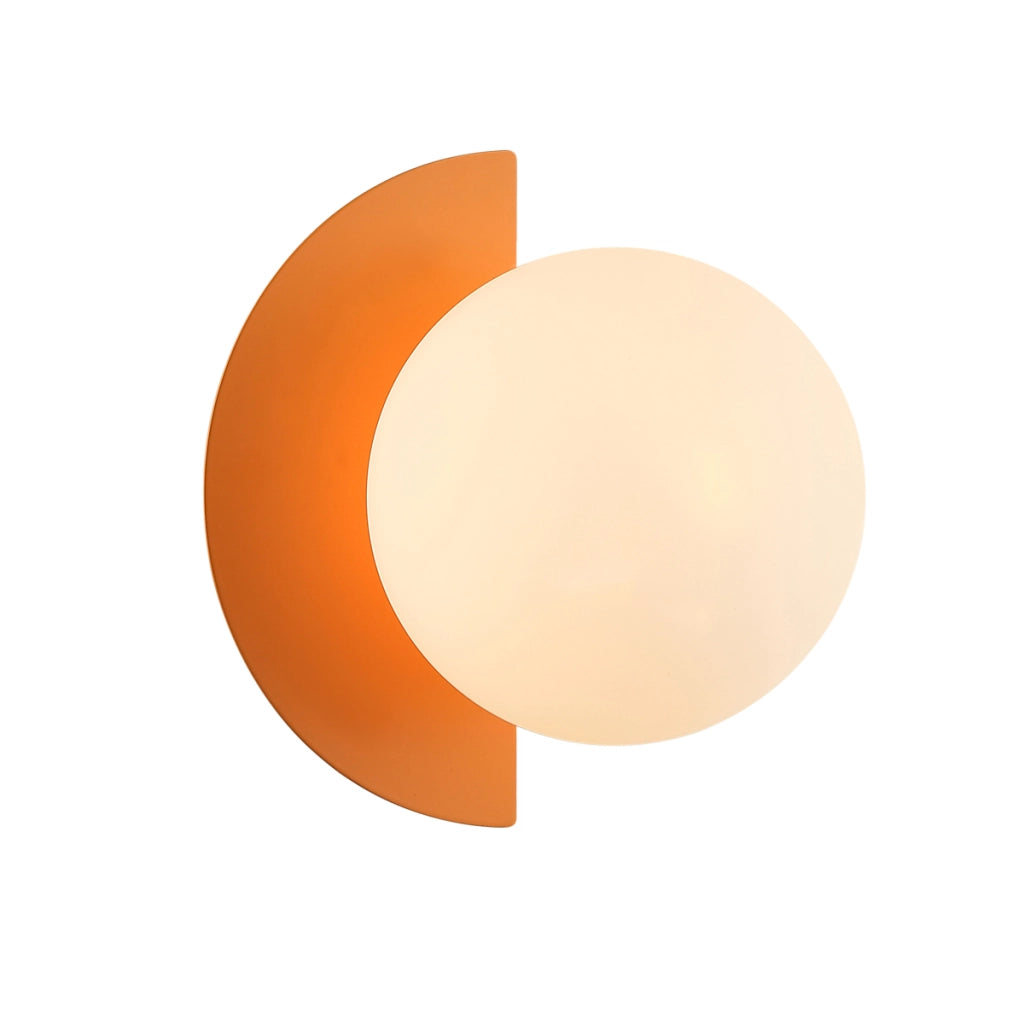 Applique Italux NAUTI sfera vetro bianco arancio G9