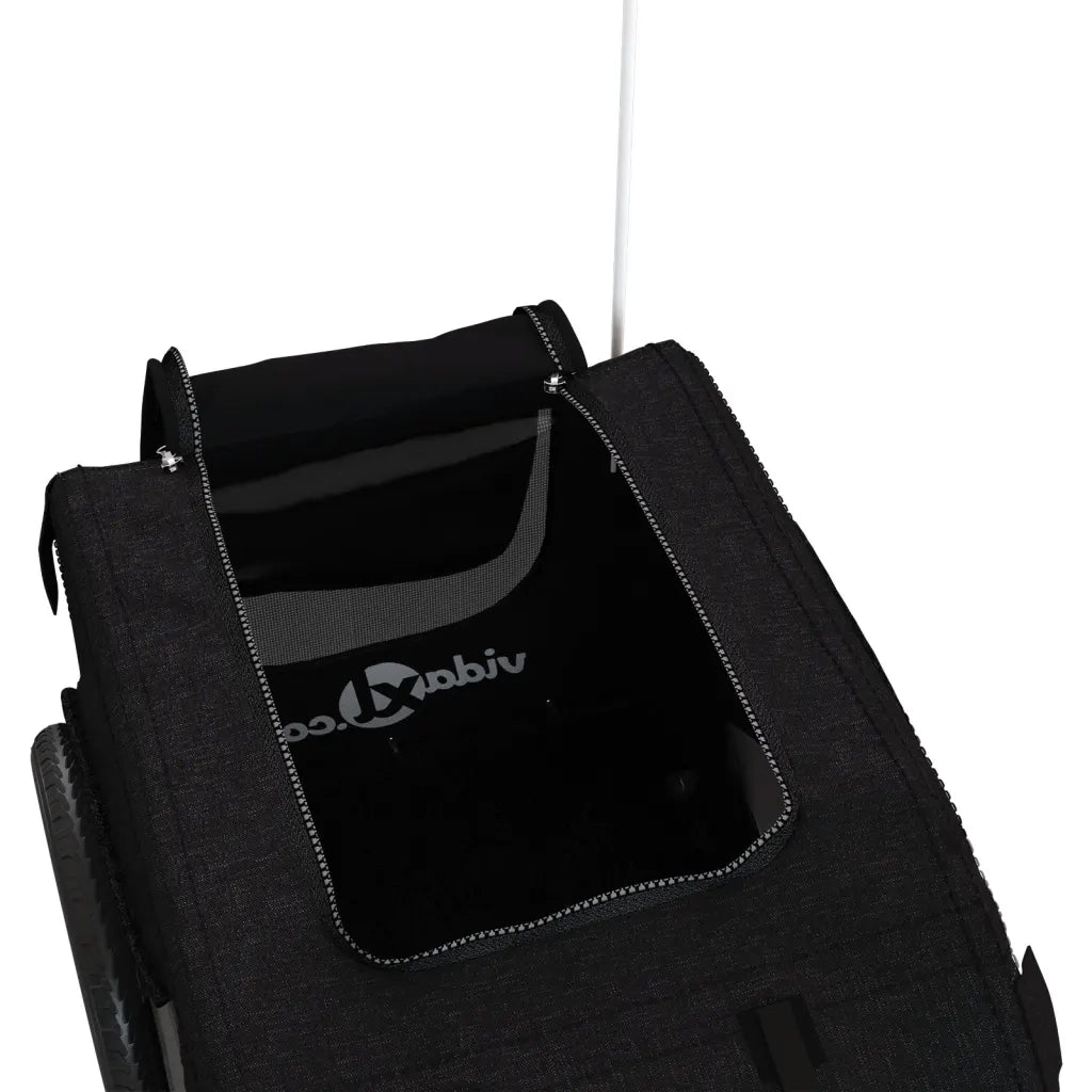 Rimorchio da Bici per Animali Nero Oxford e Ferro CFW6774300