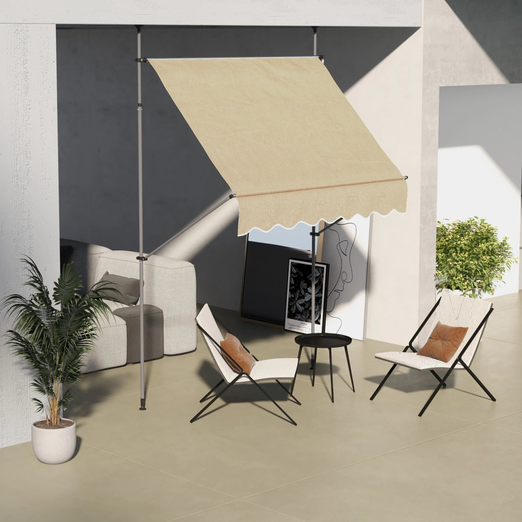 Toldo Retrattile Manuale con Manovella ¨C zephmum ¨C Beige 200x120 cm