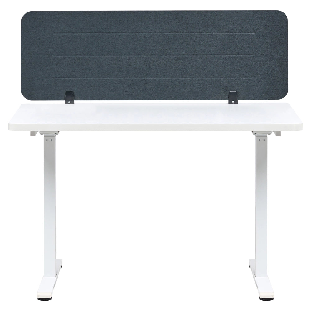 Pannello divisorio Grigio Scuro Copertura in tessuto 120 x 40 cm Schermo acustico Morsetti di montaggio modulari Casa Ufficio