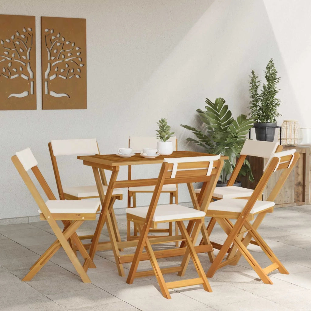 Sedie Bistro da Giardino 6 pcs Bianco Crema 40 x 53 x 80 cm 3416287