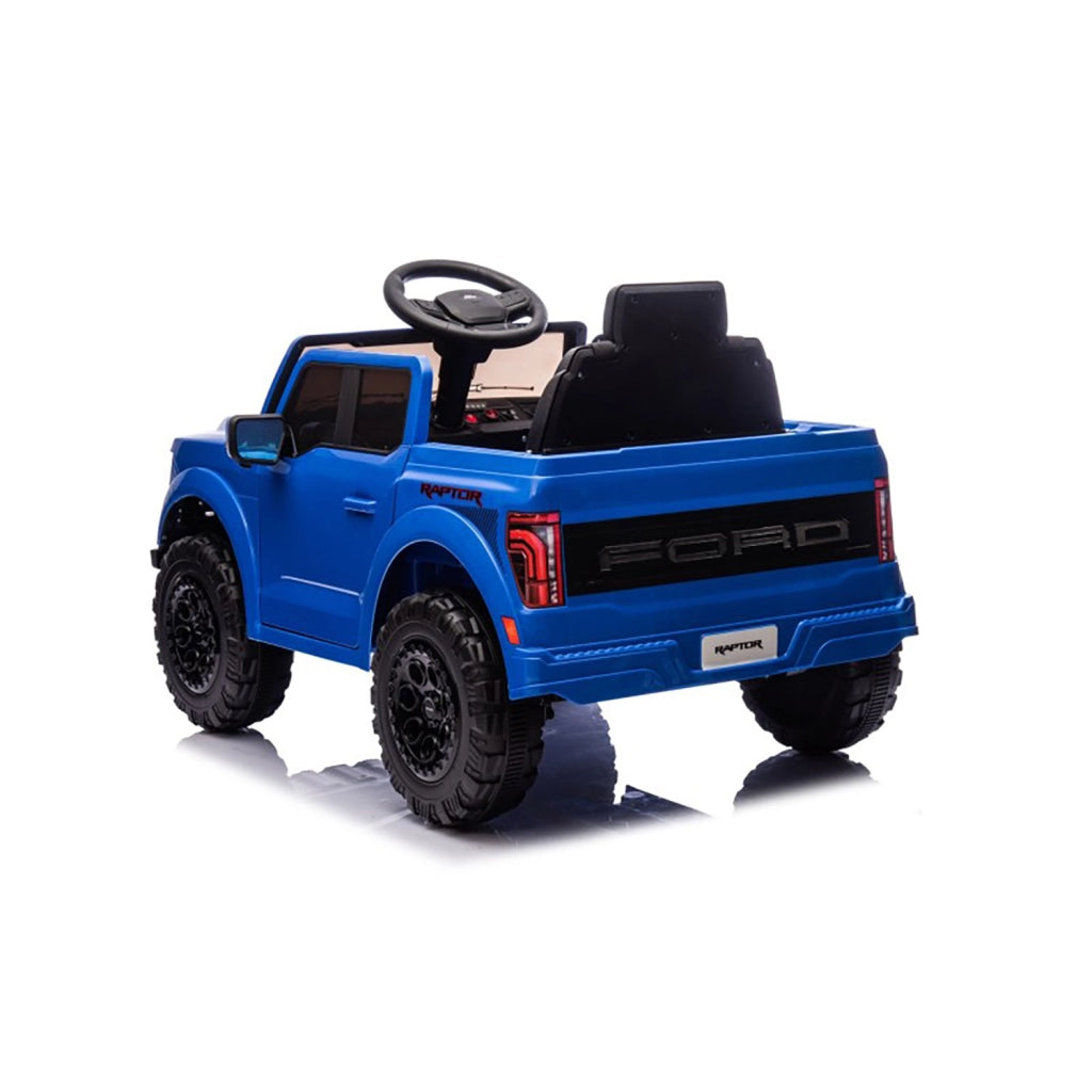 Macchina Elettrica per Bambini Ford Raptor 12V con Telecomando Bluetooth Luci LED e Tappetini Inclusi Blu