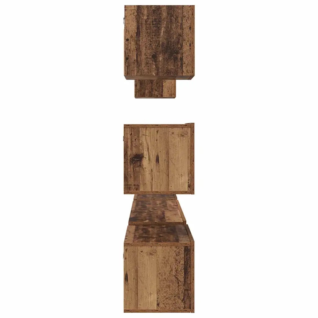Set mobile TV 8 pz-Set di 8 Credenza per TV Legno vecchio Legno multistrato 836969