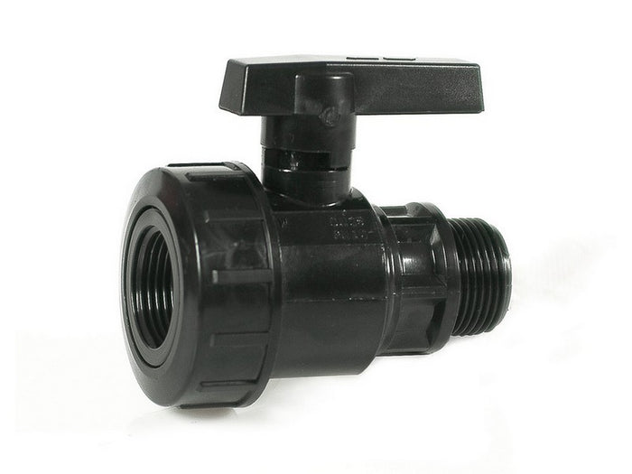 raccordo per tubo in polietilene valvola a sfera maschio/femmina mis. 1x1 cod:ferx.vit41813