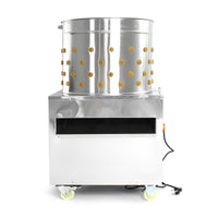 Fudajo Spiumatrice elettrica 1500 w, Spennapolli con tamburo in acciaio inox Ø 50cm 130 dita