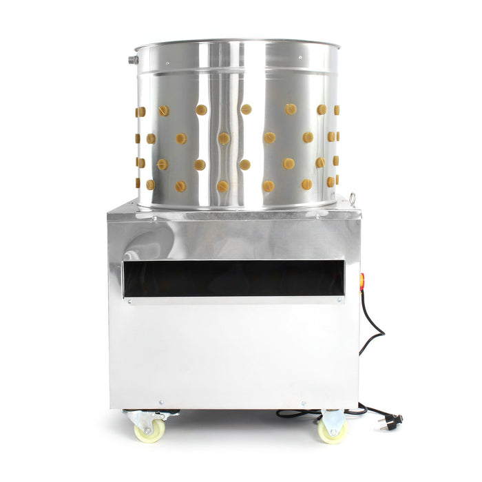 Fudajo Spiumatrice elettrica 1500 w, Spennapolli con tamburo in acciaio inox Ø 50cm 130 dita