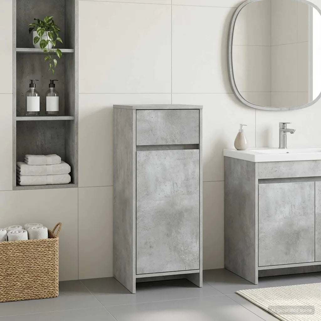 Mobile da Bagno Grigio Cemento 35 x 36,5 x 85 cm