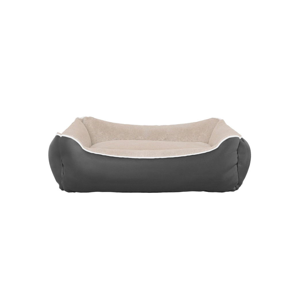 Cuccia Imbottita per Cani e Gatti 84x66x19cm in Poliestere Nuvola Panna