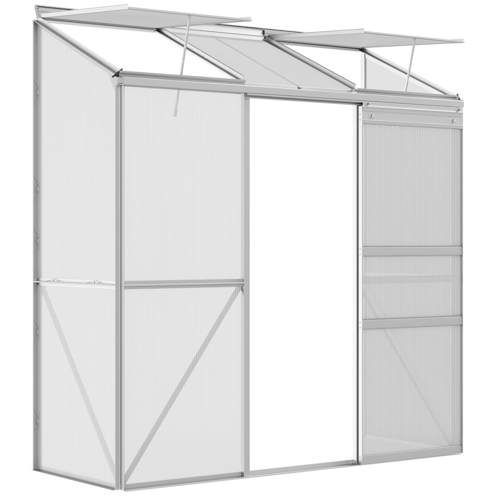 Serra da parete ¨C zephmum ¨C policarbonato alluminio argento 192x68x196 cm