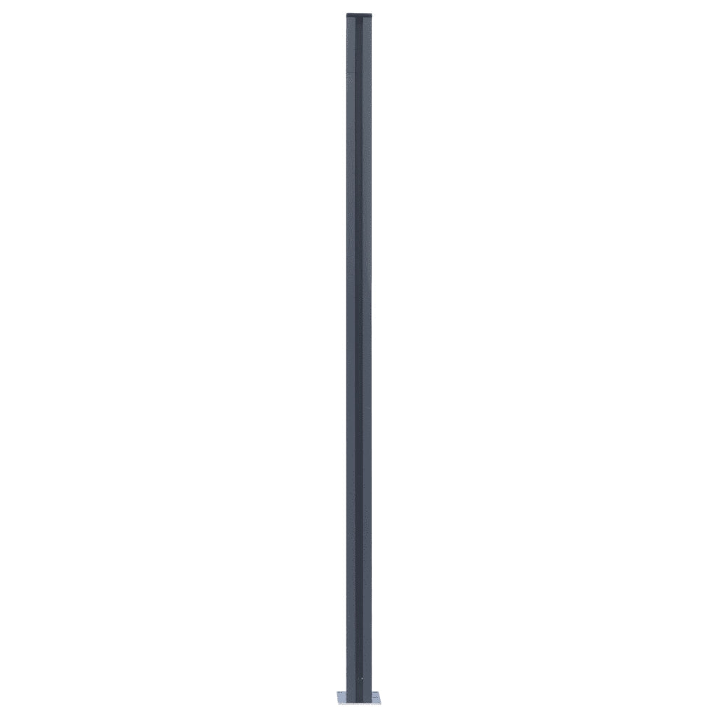 Pali di Recinzione 3 pz Grigio Scuro 185 cm in Alluminio 148987