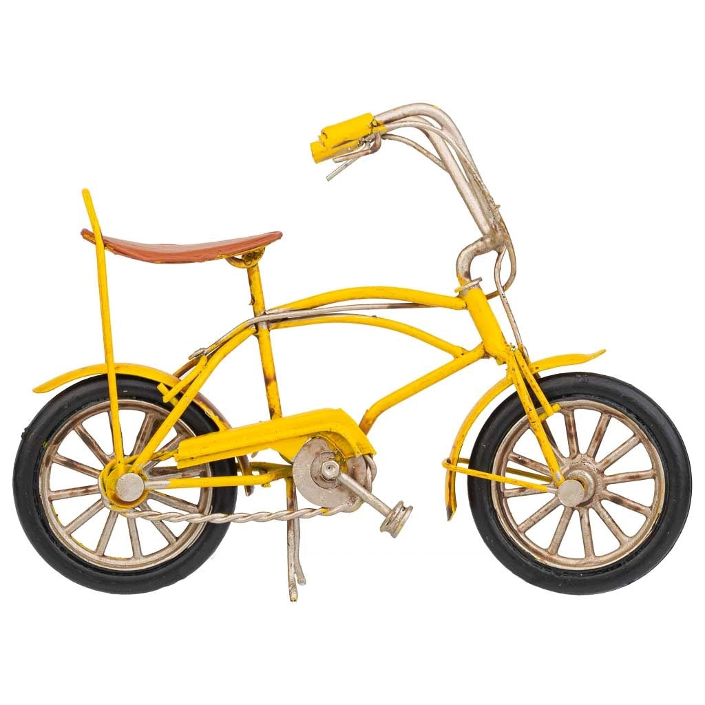 Bicicletta in metallo gialla 16x5x11,5h