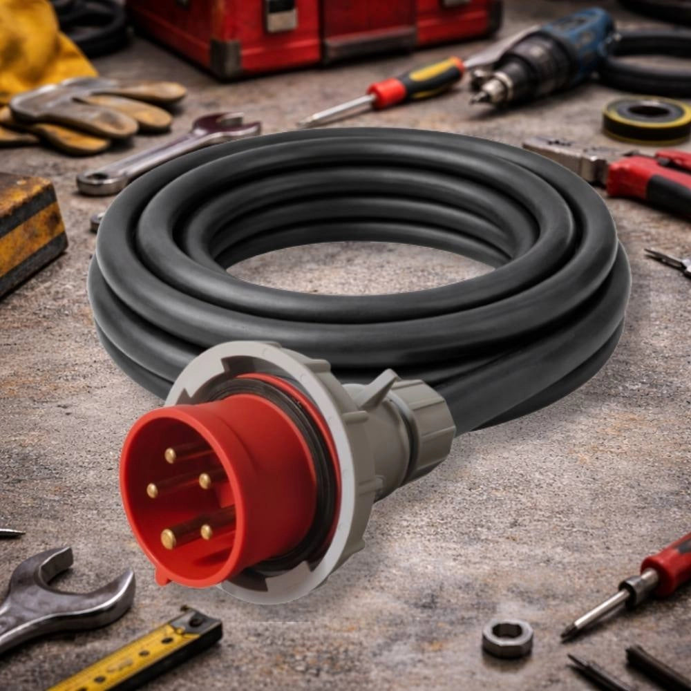 Spina industriale ecova ip67 3p+n+t 415v per impianti e cantieri *** ampere 32 ampere, confezione 1