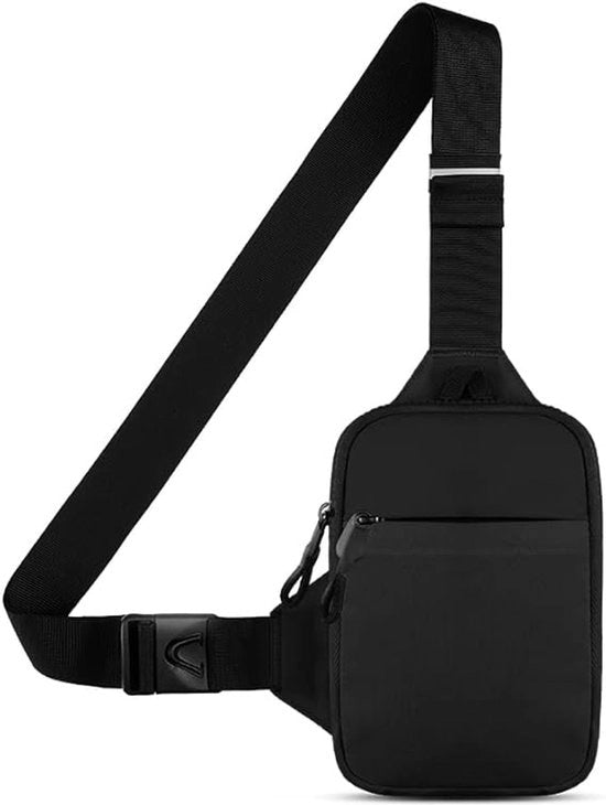 Mini Borsa da Spalla per Uomo e Donna, Tasca Doppia, Impermeabile, Porta Telefono per Allenamento e Viaggio