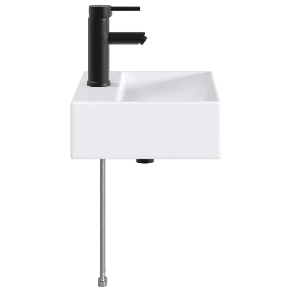 Lavabo da bagno Nero Opaco 39 x 30,5 x 12,5 cm Metallo 890221