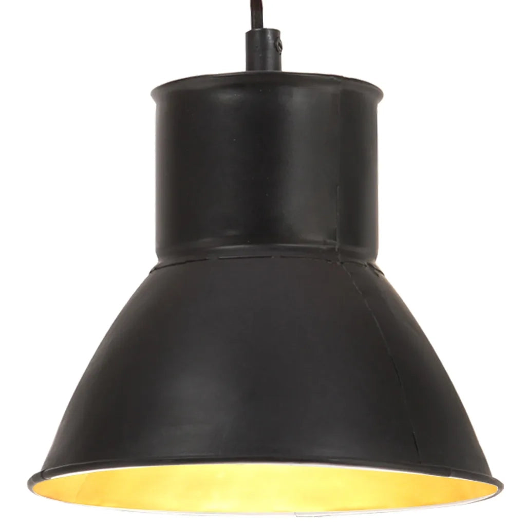 Lampada a Sospensione 25 W Nera Rotonda 17 cm E27 cod mxl 61719