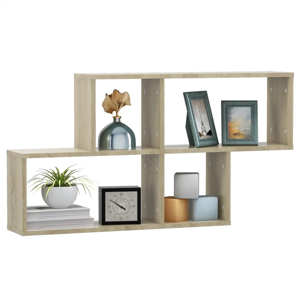 Scaffale a Parete Rovere Sonoma 100x18x53 cm in Truciolato cod mxl 70047