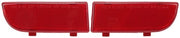 Riflettore di Sostituzione per Bumper Posteriore - 2 Pezzi - Superficie Liscia - Alta Precisione - Abitacolo Rosso Delicato - Numero di Omologazione OE 6398260440/6398260540