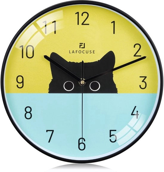 Orologio da Parete Silenzioso Kat Zwart, Orologio da Parete Moderno Colorato, Orologio da Cucina Silenzioso per Sala, Camera da Bambini 30 cm