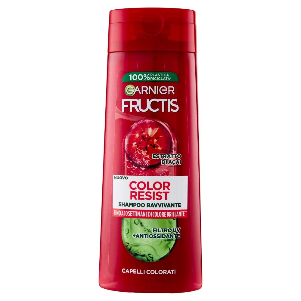 GARNIER FRUCTIS SHAMPOO 250 ML COLOR RESIST FINO A 10 SETTIMANE DI COLORE BRILLANTE CON ESTRATTO DI ACAI
