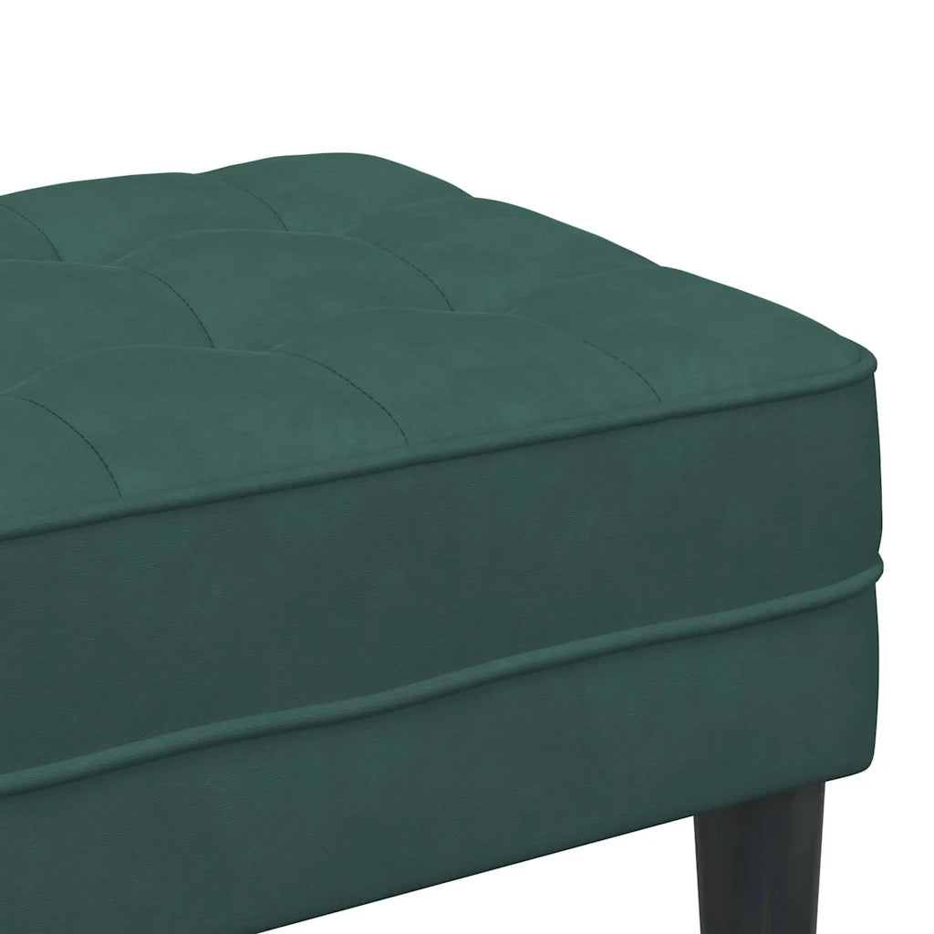 panchina con cuscino Verde Scuro 113 x 57 x 39 cm Velluto 42001949