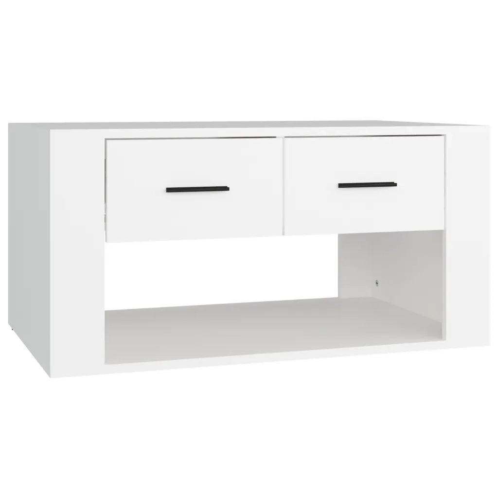 Tavolino da Salotto Bianco 80x50x40 cm in Legno Multistrato 816528