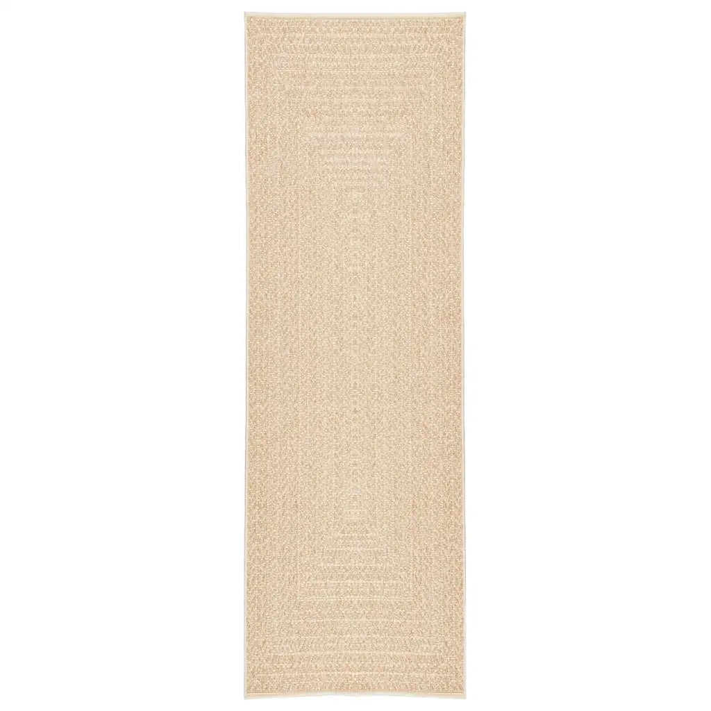 Tappeto ZIZUR Beige 80x250 cm Aspetto Iuta Interni ed Esterni 4010391
