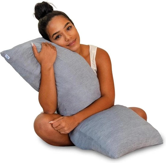 Cuscino per la gravidanza e il sonno - Schiuma espansa - Grigio scuro con coniglio