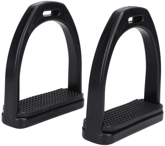 Set a doppio di staffe da sella con alta resistenza antiscivolo in plastica - maniglia di sicurezza - materiale di alta qualità - peso 345-555g - staffe da sella