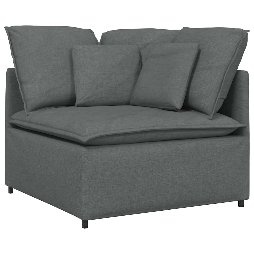 Modulo Angolare Divano Modulare con Cuscini Grigio Scuro 100 cm CFW7644293