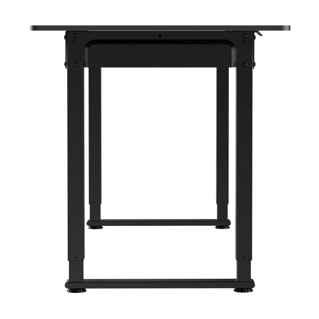 Scrivania/postazione di lavoro regolabile elettricamente in altezza 160 x 75 cm nero 03_0009076