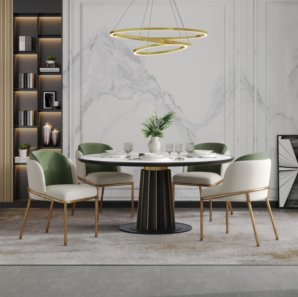 Sedia da pranzo 55x55x85 cm con design minimalista; piedini regolabili; in metallo e legno beige