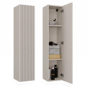 Mobile bagno sospeso colonna scaffale TIGO 1d cashmere scanalato frontale