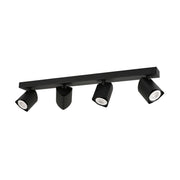 Faretto soffitto moderno 4 luci nero GU10 Italux Merusa