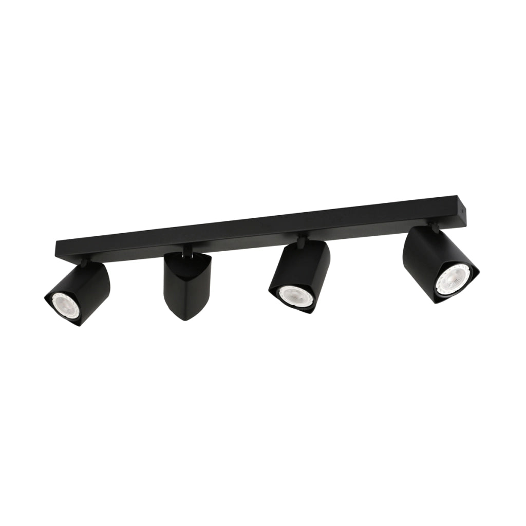 Faretto soffitto moderno 4 luci nero GU10 Italux Merusa