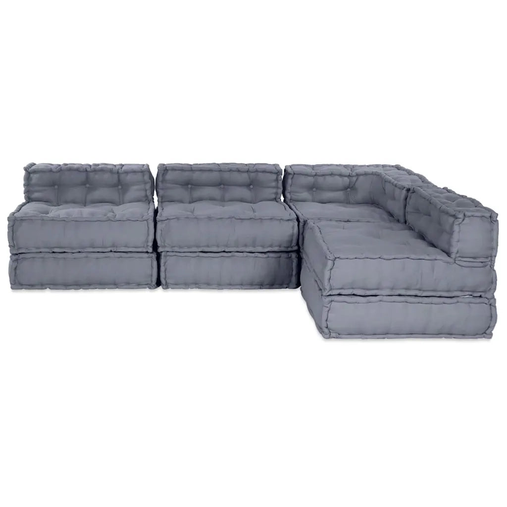 vidaXL Cuscino 4 pcs Grigio 70 x 70 x 54 cm Poliestere