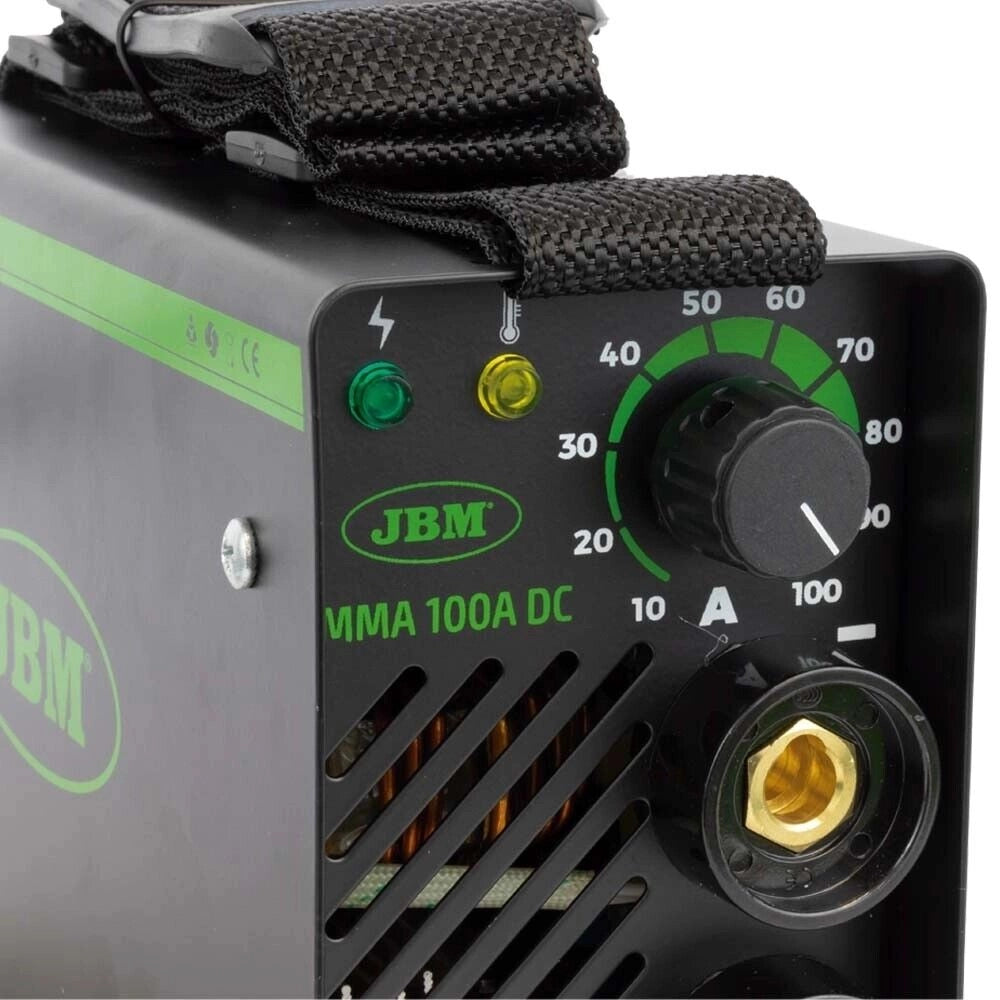 Saldatrice ad inverter da fabbro MMA 100A con casco saldatura autoscurante completa cavi