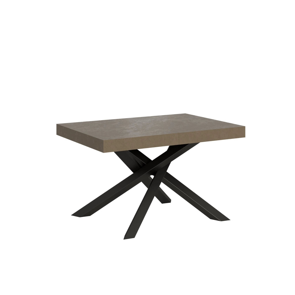 Tavolo Allungabile 120-224x90x77 cm Volantis Tortora Telaio Antracite