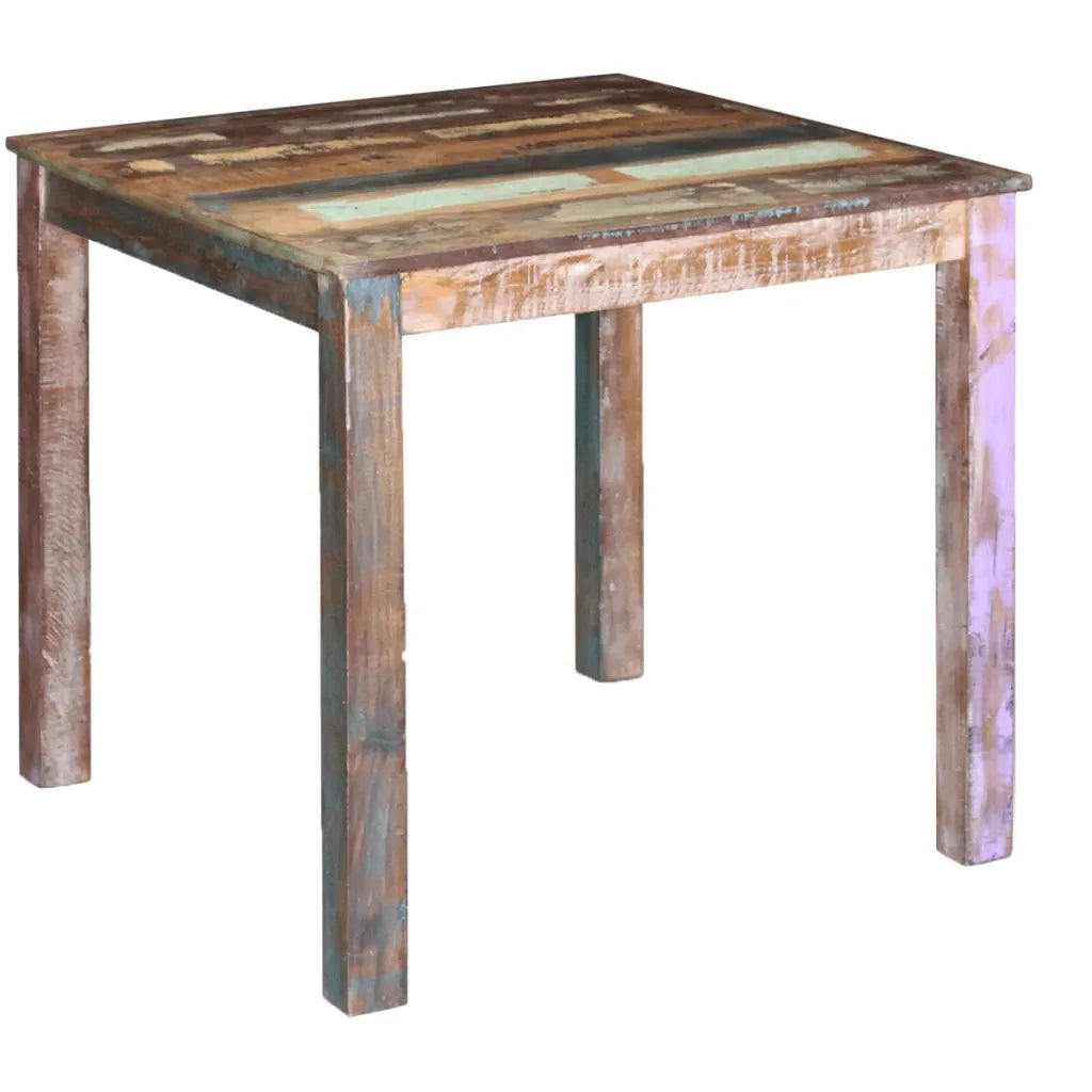 Tavolo da Pranzo in Legno Massello di Recupero 80x82x76 cm 243452