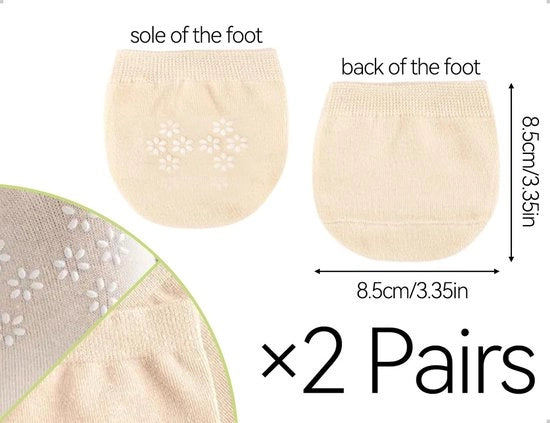 Sokkettes Invisibili per Donna - Antiscivolo - Estivo - 2 Paia - Pelle Naturale e Discreto