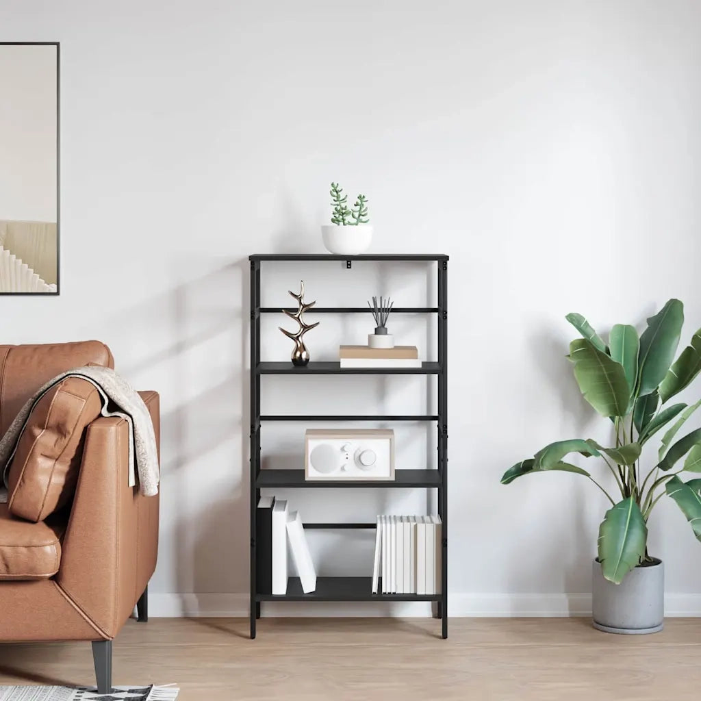 Libreria Rovere Nero 60 x 29,5 x 115 cm Legno multistrato 883922