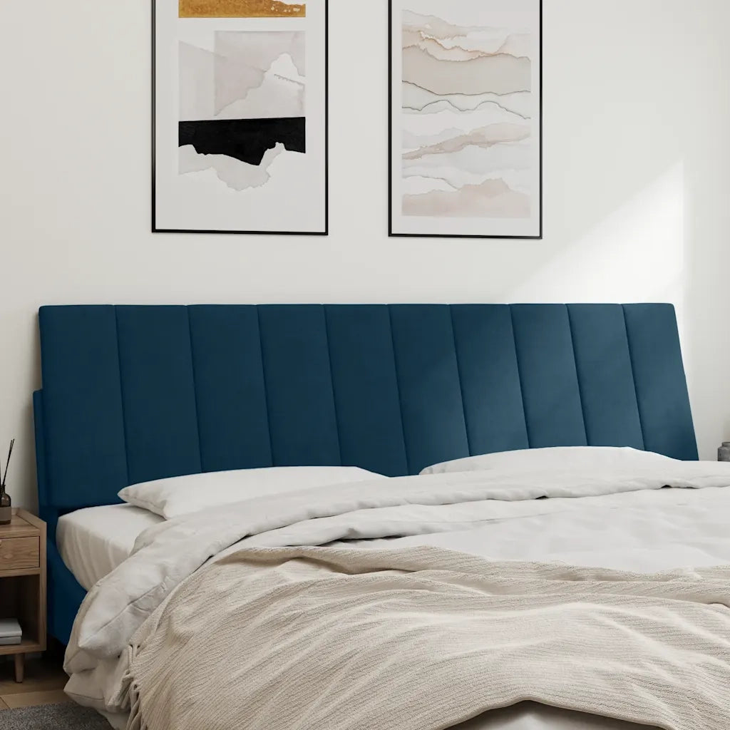 Cuscino Testiera Hanko Blu 180 cm in Velluto CFW7592920