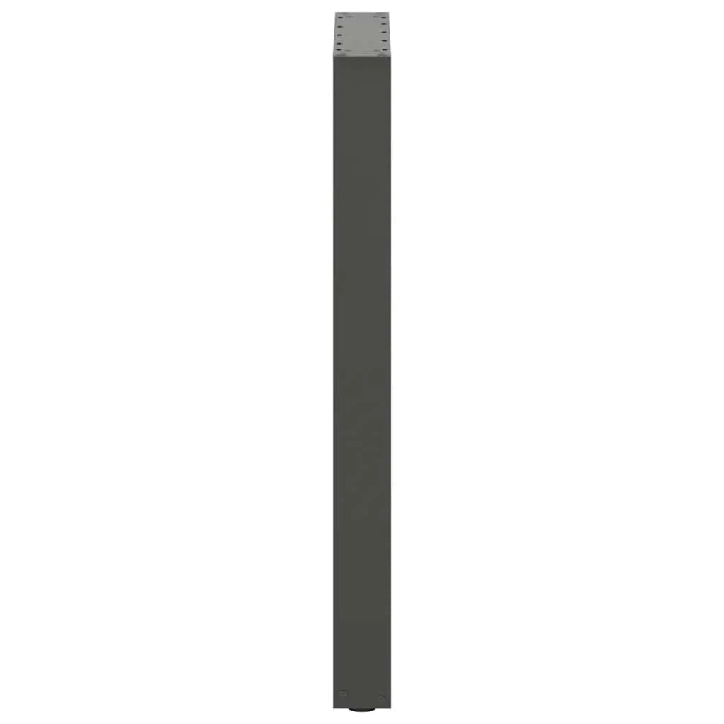 Set di 2 gambe per tavolo da bar a forma di U con piedini regolabili 40 x 90 cm design moderno in acciaio antracite 02_0057458